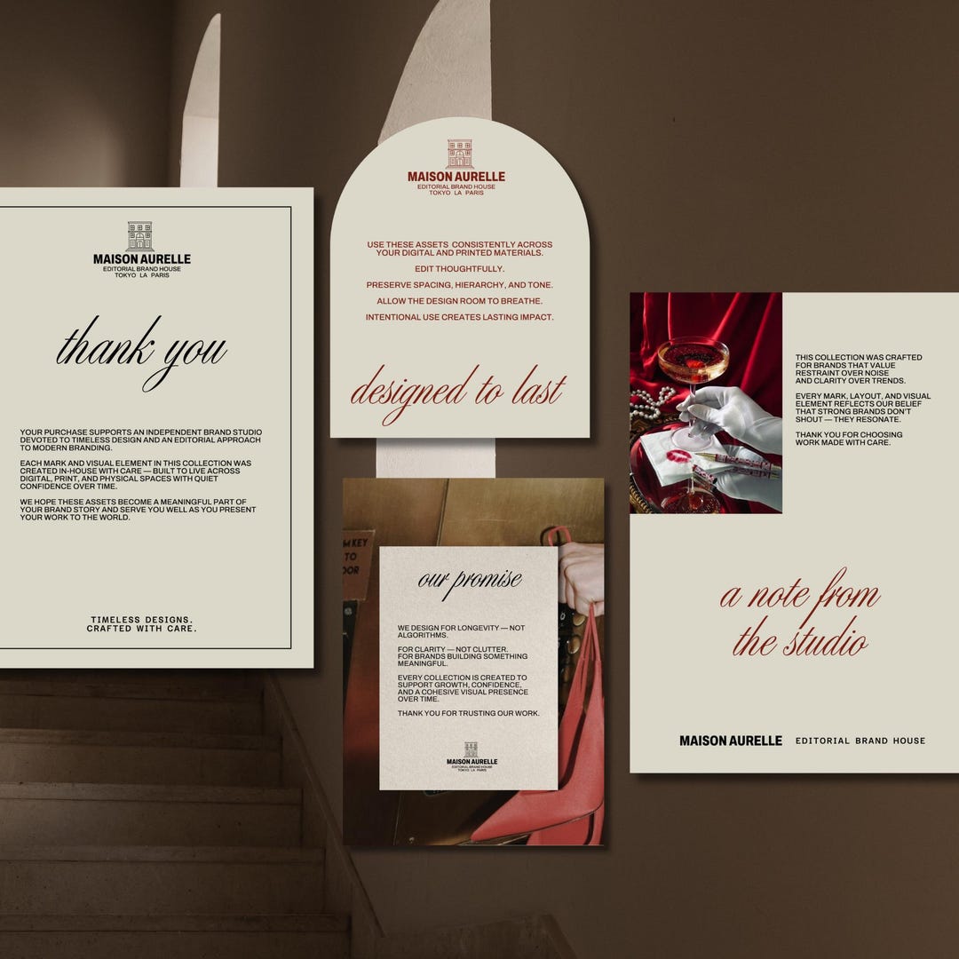 Luxury Thank You Card Templates for Small Businesses | Editable Brand ...