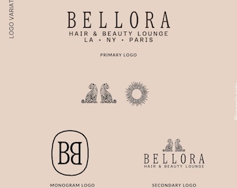 Semi Custom Salon Logo Design • Hair & Beauty Branding Kit • Personalized Business Logo • Canva Editable Brand Identity
