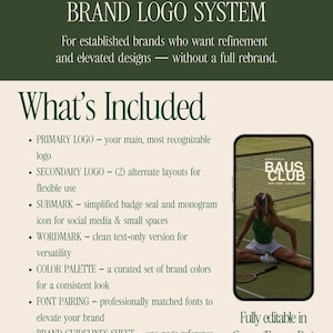 Altes Geld Logo-Kit | Vorgefertigt & Bearbeitbar in Canva | Luxuriöses Grünes Brand Kit mit 6 Logos, Schriften, Palette, Richtlinien | Kleinunternehmer-Branding Bild 3