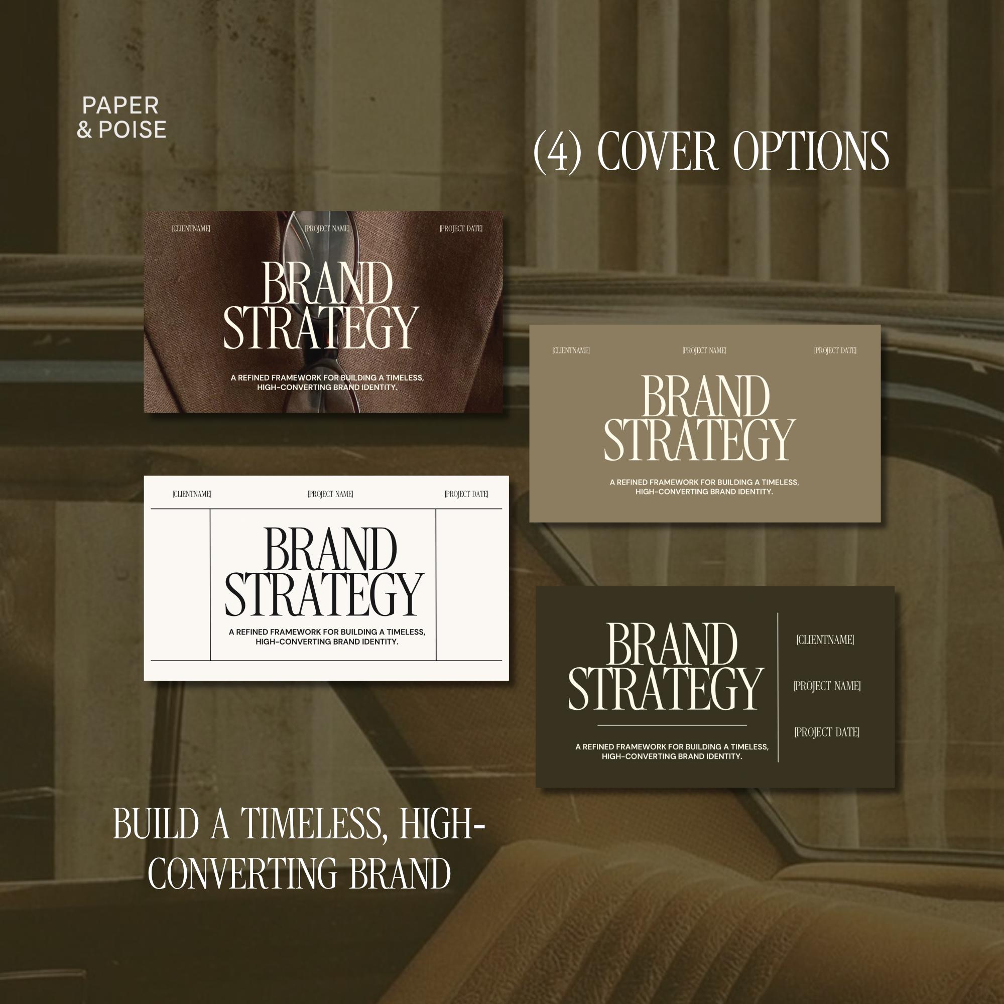 Brand Strategy Workbook | Editable Canva Template | Luxury Client ...