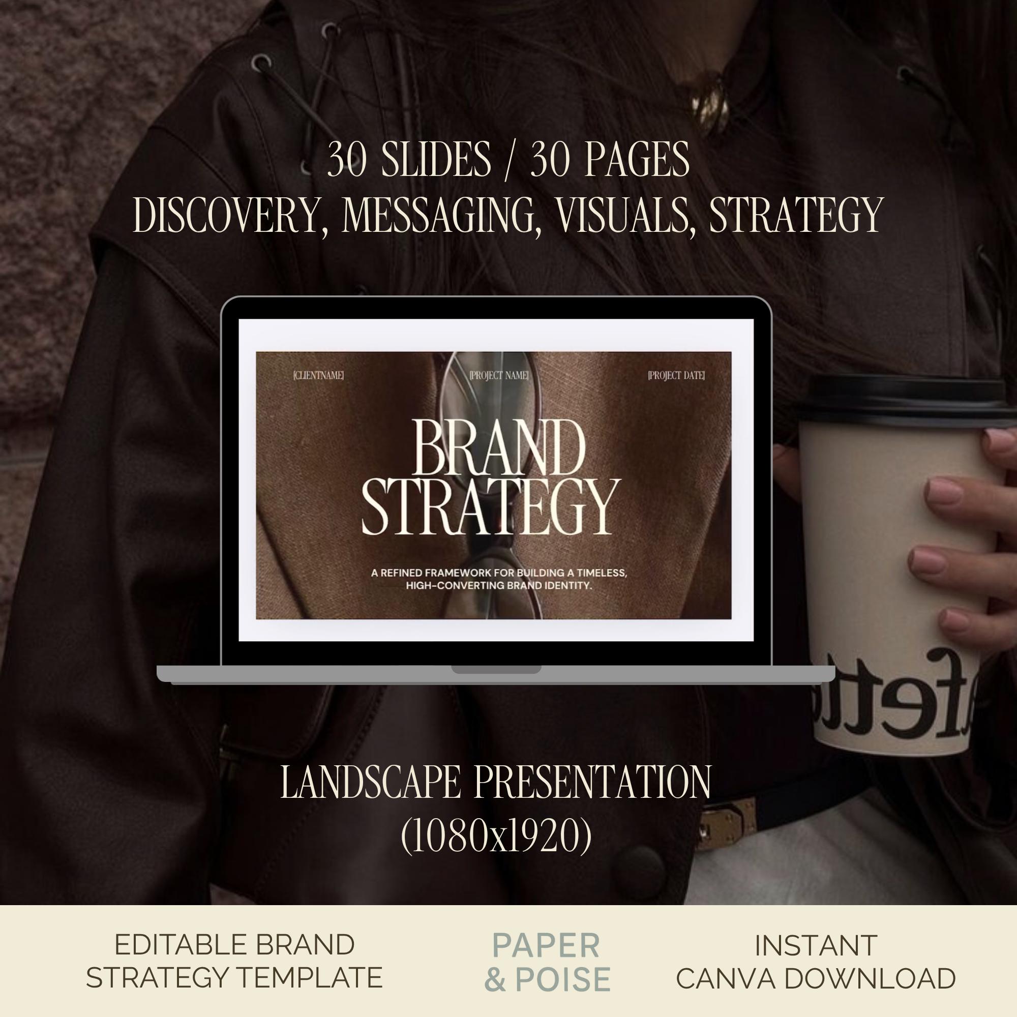 Brand Strategy Workbook | Editable Canva Template | Luxury Client ...