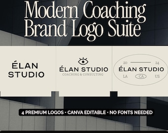 Luxury Coaching Brand Logo Suite | Editable Luxury Canva Branding for Modern Service Businesses, Agencies & Studios | Instant Download