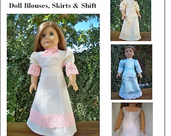 Edwardian Doll Blouses, Skirts and Shift Pattern for American Girl or 18 inch Doll - INSTANT DOWNLOAD