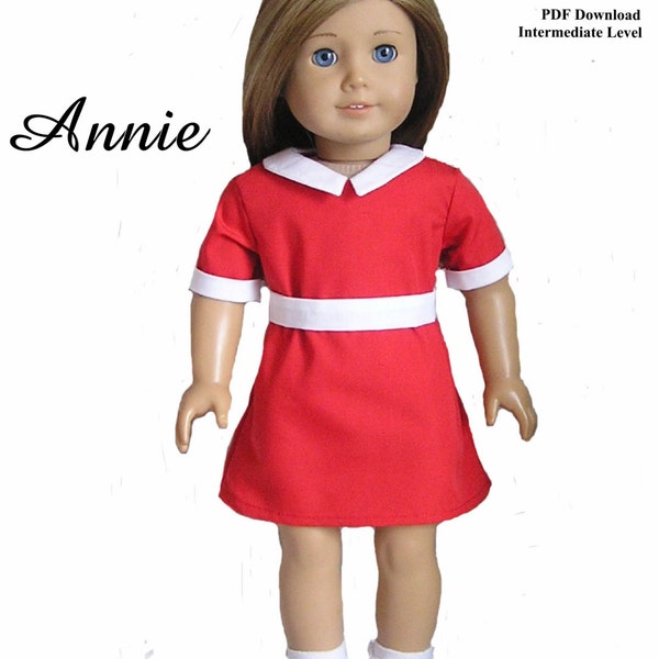 PDF Pattern Annie for 18 Inch Doll like American GIrl
