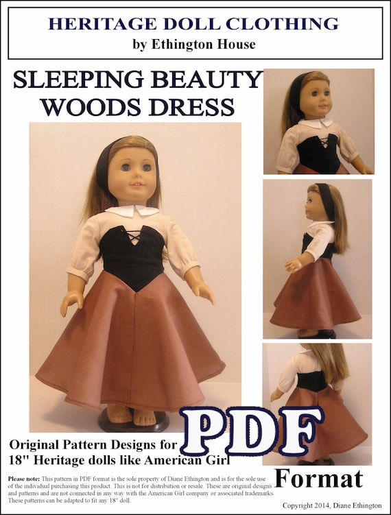 Dornroschen Briar Rose Woods PDF Schnittmuster fur American Girl Doll Instant Download Etsy