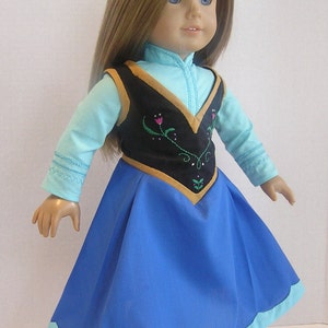 The Snow Queen Nordic Dress PDF Pattern for AG or 18" Anna Doll - Instant Download image 2