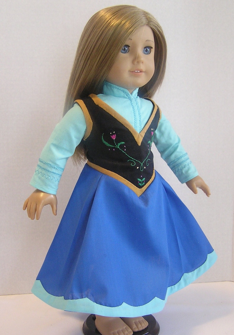 The Snow Queen Nordic Dress PDF Pattern for AG or 18" Anna Doll - Instant Download image 2