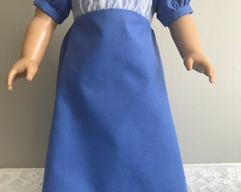 Pemberly Regency Sky Blue Dress for AG Caroline or 18 Inch Doll