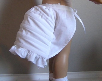Victorian White Cotton Lobster Tail Bustle for American Girl or 18 Inch dolls - FREE Shipping