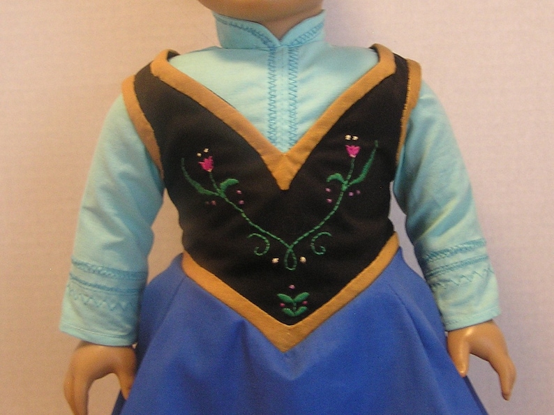 The Snow Queen Nordic Dress PDF Pattern for AG or 18" Anna Doll - Instant Download image 5