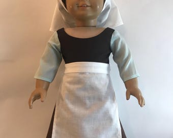 Cinderella Servant Dress Apron and Hair Kerchief for AG or 18 Inch Doll