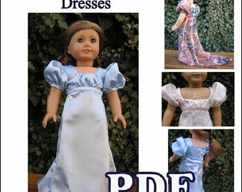 Regency French Empire Dresses PDF Pattern INSTANT DOWNLOAD