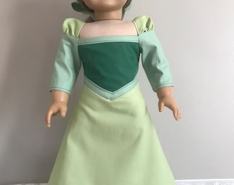 Cotton Library Dress and Hair Tie for 18 Inch or AG Belle Doll