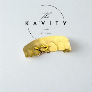 Custom 3pc with STAR 3D Design GRILLZ: 925 Sterling Silver (Free Mold Kit, Free Shipping)