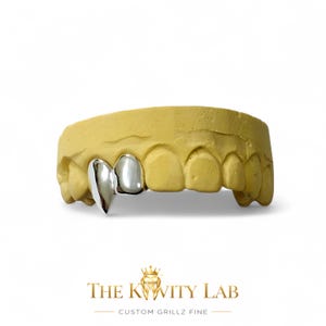Custom Fit 2pc Solid & Extended Fangs GRILLZ: 925 Sterling Silver (Free Mold Kit)
