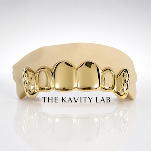 Custom 6pc Open Face x Diamond Cuts on Fangs: 925 Sterling Silver (Free Mold Kit)