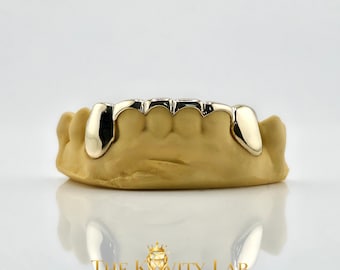 Custom 6pc Curved Front Bar Grillz: 925 Sterling Silver (Free Mold Kit)