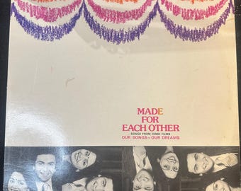 Made For Each Other Bollywood Vinyl LP, 1980 Hindi Film Soundtrack