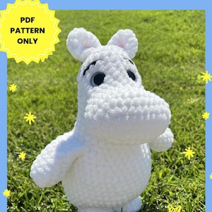 低縫製かぎ針編みパターン - スカンジナビアのおとぎ話にインスパイアされたあみぐるみぬいぐるみ「ムーム」