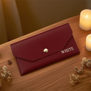 Leather Money Envelope Personalized, Cash Stuffing, Deposit Pouch, Money Holder, Cash Carrier, Money Sleeves for Budgeting, Cash Cover