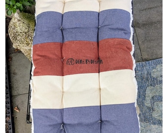 Medium Cozy Dog Crate Pad: Handmade Plush Pet Mat, Recycled Cotton