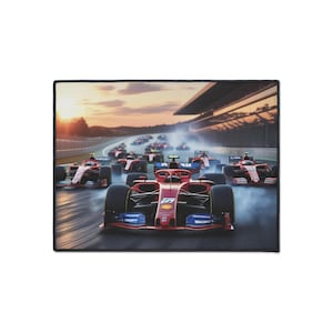 Racing Themed Heavy Duty Floor Mat | Car Lover Gift, Automotive Decor, Garage Essentials, Sports Vibe, Unique Floor Accessory