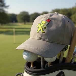 Grateful Dead Golf Hat Dancing Bear Masters Inspired Pacific Headwear Adventure Cap Deadhead Golf Dad Hat Augusta Style Gift