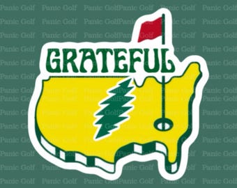 Grateful Dead inspiriert Golf Aufkleber | Masters Style USA Golf Aufkleber