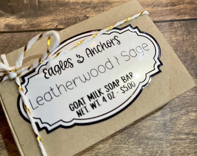 Featured listing image: Leatherwood & Sage | Hydrating Goat's Milk Soap Bar