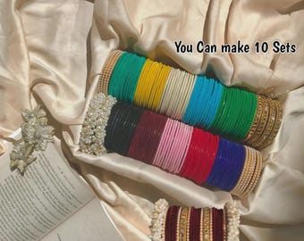 Handmade Velvet Bangles: Multicolor Boho Kangan, Bridal & Festival Sets