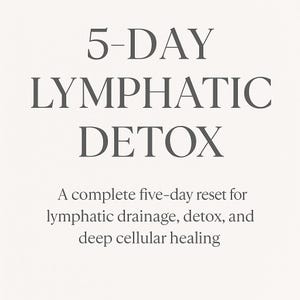 5-Day Lymphatic Detox eBook | Cleanse Guide | Lymph Drainage & Natural Wellness Reset | Exact Supplement Guide