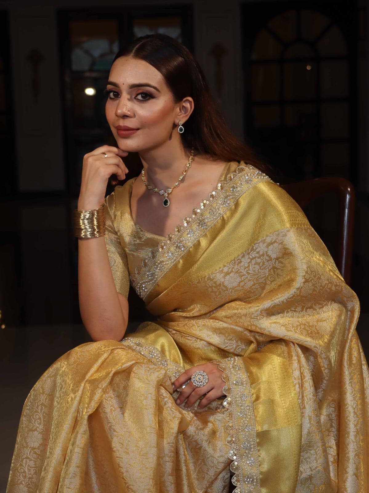 Soft Gold Saree Canada