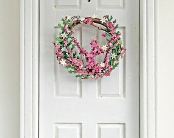 Spring Dollhouse Wreath for Easter, 12th Scale
