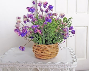 A Purple and Lavender Flowering Miniature Plant, 12th Scale