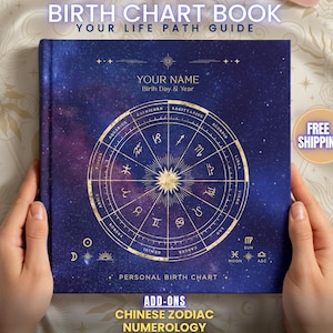 Birth Chart Astrology Reading, Personalized Natal Chart, Custom Birth Chart Analysis, Chinese Zodiac Book, Numerology Life Path Report Gift