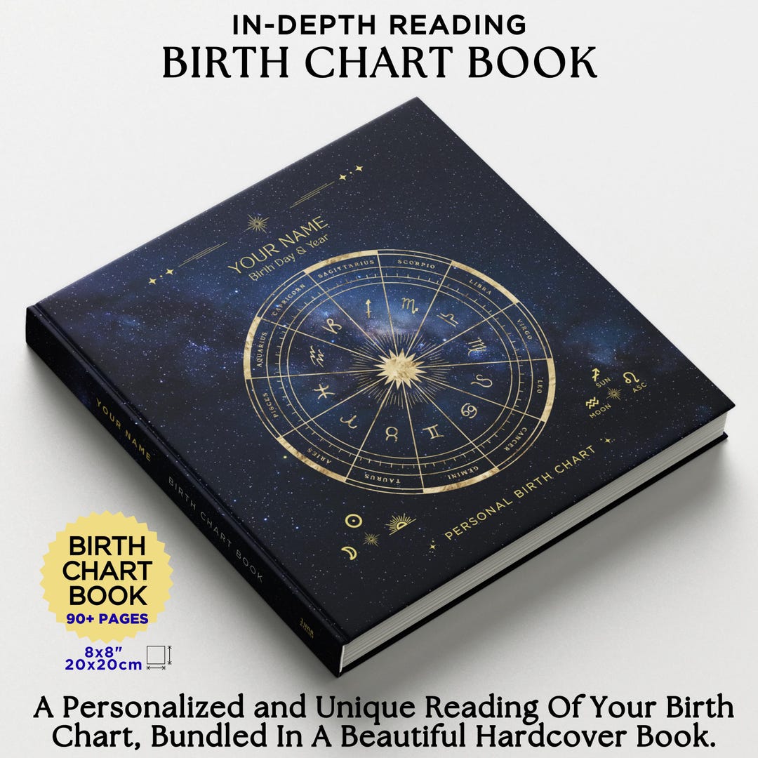 Birth Chart Astrology Reading, Personalized Natal Chart, Custom Birth ...