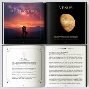 Personalized Birth Chart Book with Celestial Art, Custom Astrology Reading, Natal Chart Report, Horoscope Gift Astro Book 95+ Page Hardcover image 10