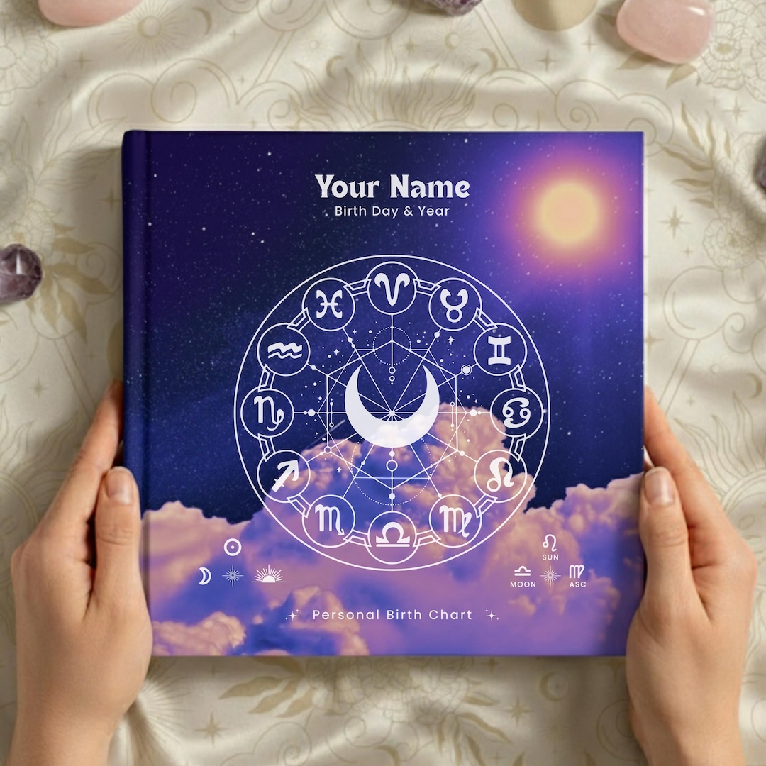 Personalized Birth Chart Book With Celestial Art: Custom Natal ...