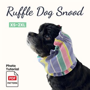 Dog Snood Sewing Pattern PDF: Ruffle Design, Spaniel Fit (PDF Download)
