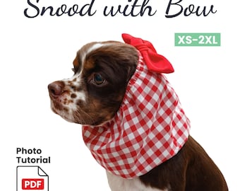 Dog Snood Sewing Pattern with Bow: DIY Pet Accessory| Spaniel Fit (PDF Download)