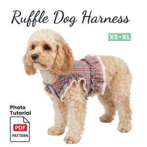 Ruffle Dog Harness Sewing Pattern | Adjustable Pet  Vest (PDF Download)