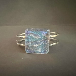 Square Mystical Ice Dichroic Bracelet