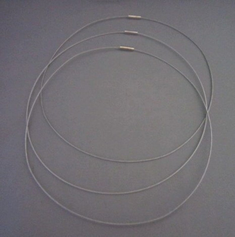 20 Silver Magnetic Neckwire for Pendants Sold Separately image 1