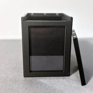 Deck box  with display window (toploader sized window) - stl 3d print file