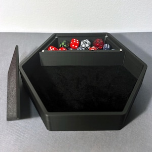 Dicetray with dice storage - stl 3d print file