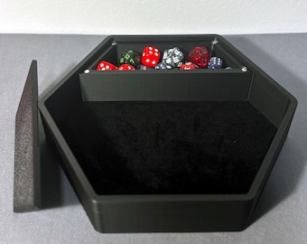 Dicetray with dice storage - stl 3d print file