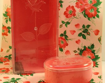 Wi Hold Pink Plastic Storage Roller Storage Retro Bathroom Home Storage Glamping