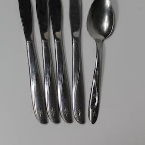 Mid Century Flatware Twin Star Stainless Knives Replacement Flatware Atomic Starburst Flatware Atomic flatware