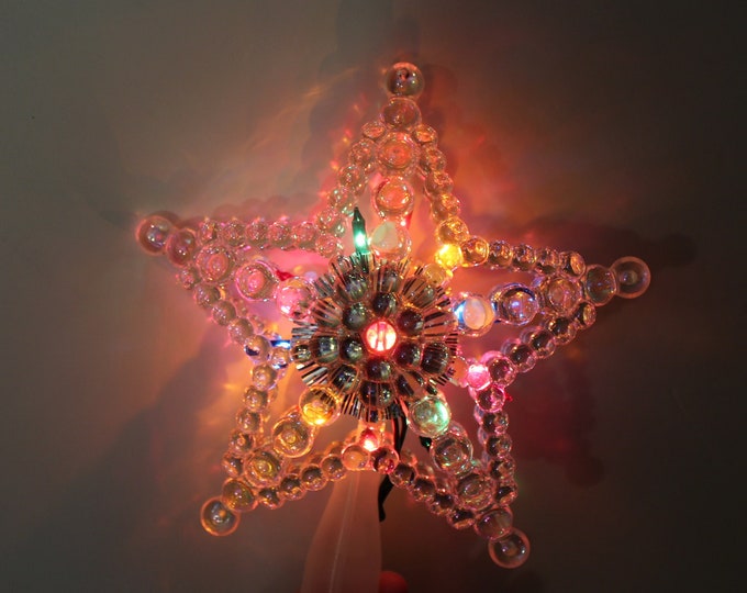 Vintage Tree Star Tree Topper Christmas Tree Electrified Star Multi