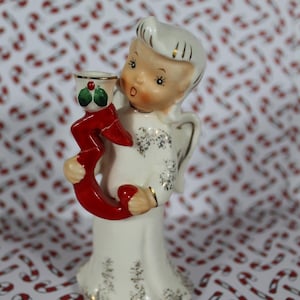 Napco Noel Angel Replacement Letter E Christmas Figurine Repaired
